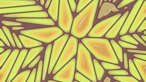 Stylized loop animation of yellow-orange organic cells in motion. 3d rendering Stock Footage 280906274