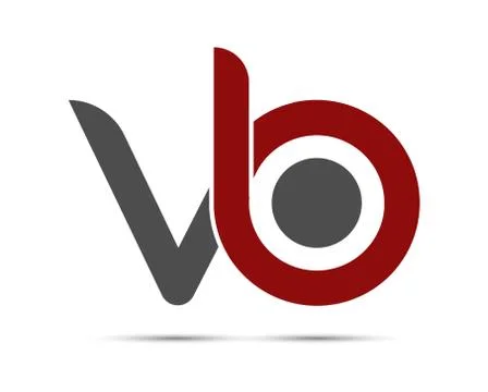 Stylized lowercase letters V and B are linked by a single line for a logo, mo イラスト素材