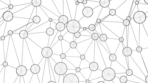 Stylized machine learning node network representation looping background Stock Footage 142037796
