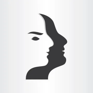 Stylized man face abstract design icon Stock-Illustration