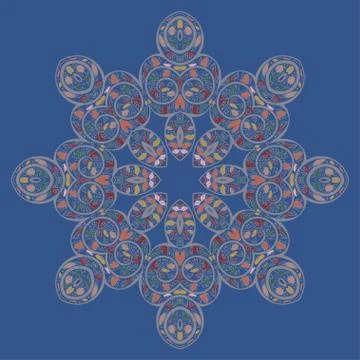 Stylized mandala design Stock Illustration