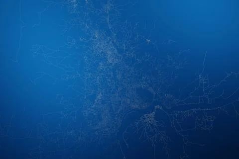 Stylized map of the streets of Bangui (Central African Republic) made with wh Stock Photos