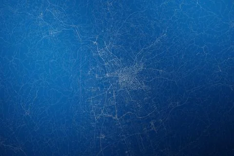 Stylized map of the streets of Graz (Austria) made with white lines on abstra Stock Photos
