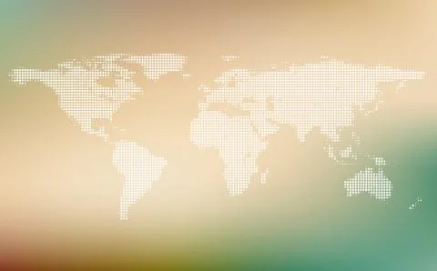 Stylized map of world. world map concept on blurred smooth background 스톡 일러스트