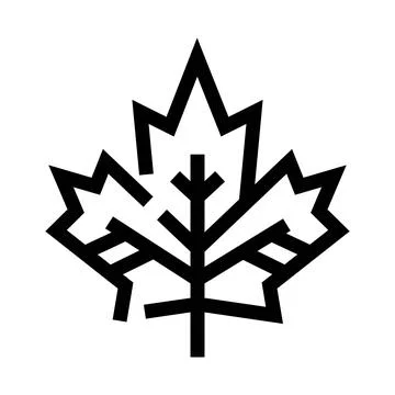 Stylized maple leaf icon symbolizing canada identity Stock Illustration