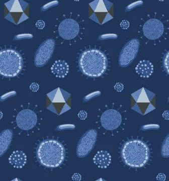 Stylized microbe cells Stock Illustration