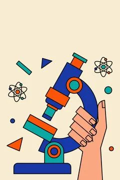 Stylized Microscope Illustration Stock Illustration