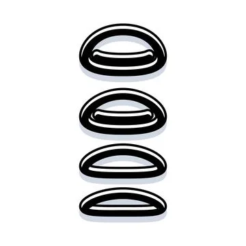 Stylized minimal arch line graphic illustration set Stock Illustration