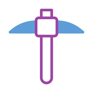 Stylized Mining Pickaxe Icon Graphic Illustration イラスト素材