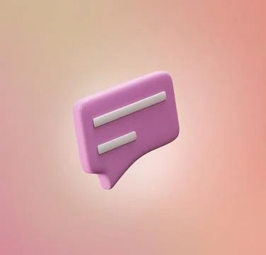 Stylized modern 3d icon object - chat bubble Stock Illustration