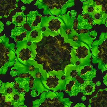 Stylized Modern Floral Seamless Pattern Digital collage and manipulation t... Stock Photos