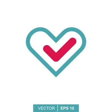 Stylized modern heart. Stock Illustration