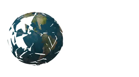 Stylized Morphing Face and Earth Stock Footage 40449607