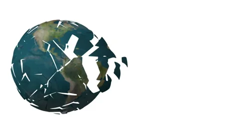 Stylized Morphing Face and Earth - 4K Resolution Ultra HD Stock Footage 42125662