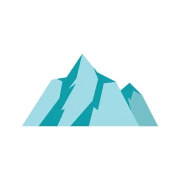 Stylized mountain range logo illustrating majestic peaks Stock Illustration