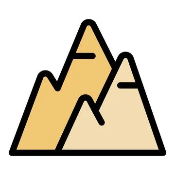 Stylized mountain range representing achievement and hiking Stock Illustration