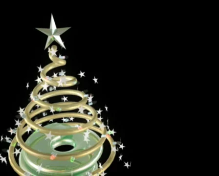 Stylized n growing christmas tree 動画素材 575136