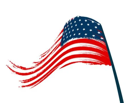 Stylized national flag on white background. illustration Stock Illustration