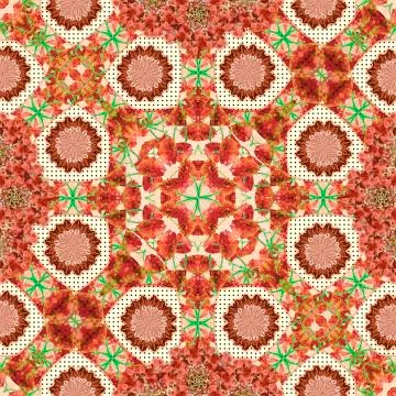 Stylized Nature Boho Chic Pattern Stock Illustration