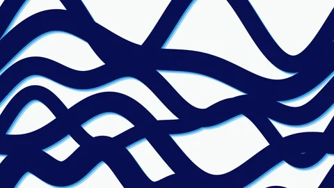 Stylized navy blue waves flow in a smooth horizontal motion 動画素材 342216737