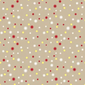 Stylized new polka dots vector seamless pattern Stock Illustration