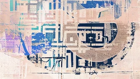 Stylized Noisy Grunge Texture Backdrop Stock Footage 300081934