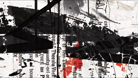 Stylized Noisy Grunge Texture Frame Stock Footage 300828785
