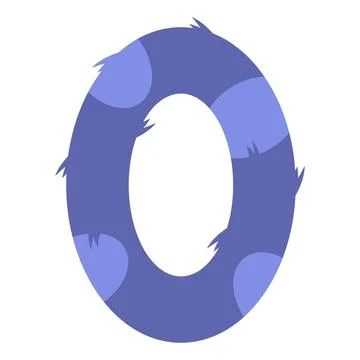 Stylized number zero with print. Suitable for greeting cards, banners Stock Illustration
