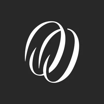 Stylized OO monogram logo design with overlapping two letters O, loops shap.. Stock Illustration