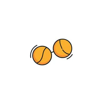Stylized orange spheres connected by subtle lines evoke playful simplicity .. Stock Illustration