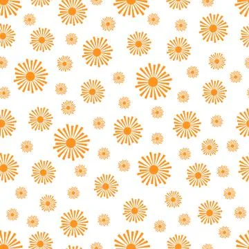 Stylized Orange Sun Rays Pattern on a White Background Stock Illustration