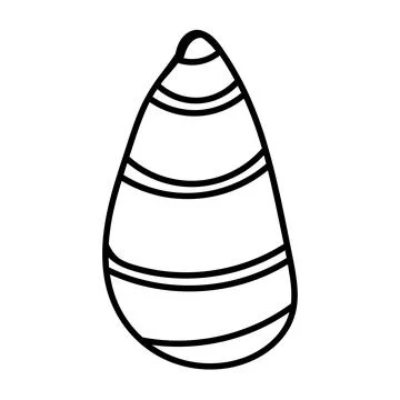 Stylized outline of a sea shell for nature-inspired projects. Stock Illustration