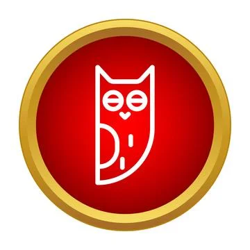Stylized owl icon representing wisdom and knowledge Stock Illustration