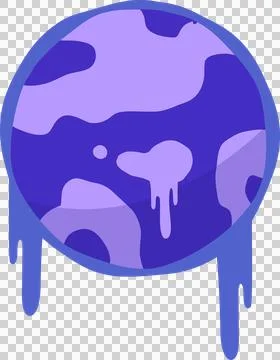 Stylized paint drip is showing circular camouflage pattern in flat design on Stock Illustration