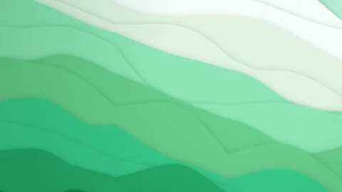 Stylized paper cut rolling hills in a layered vector landscape Stock Footage 342216732