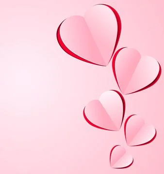 Stylized paper heart. Stock Illustration
