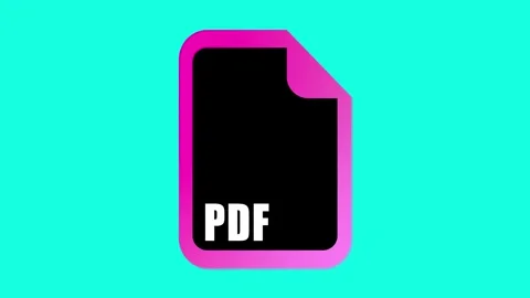 Stylized PDF Document Icon 動画素材 280495645