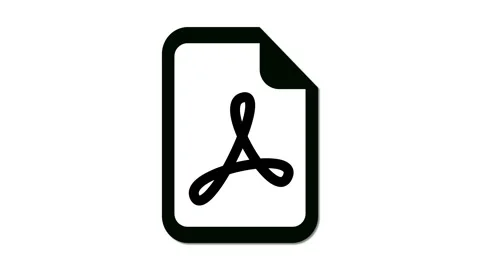 Stylized PDF document icon with on white background Video stock 280285752