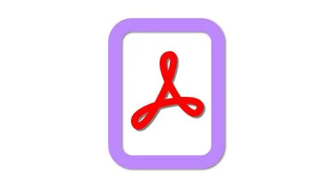 Stylized PDF Logo Design Stock Illustration