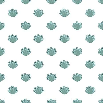 Stylized peacock feather pattern creating decorative background element Stock Illustration