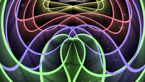 Stylized peacock tail Stock Footage 145188619