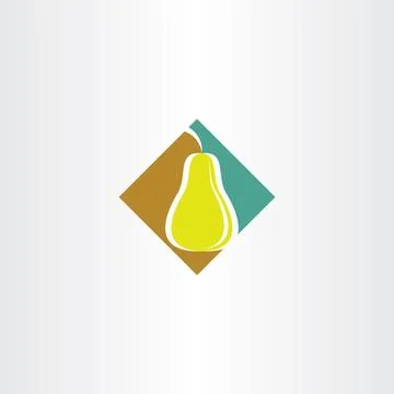 Stylized pear vector logo icon Stock-Illustration