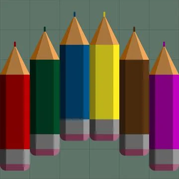 Stylized pencil for patterns. Illustrazione stock