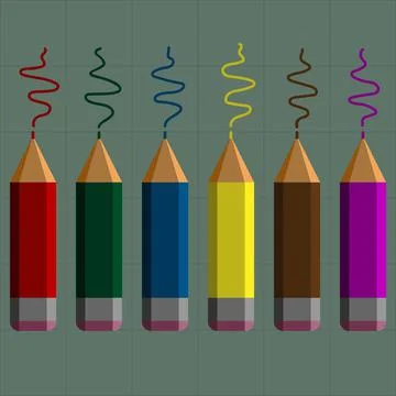 Stylized pencil for patterns. Illustrazione stock