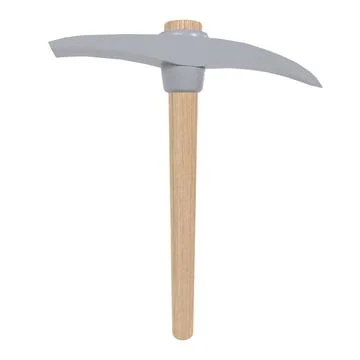 Stylized Pickaxe isolated on white background Stockfoto's
