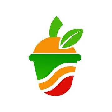 Stylized pineapple aloe leaf fresh fruit logo design Stockillustratie
