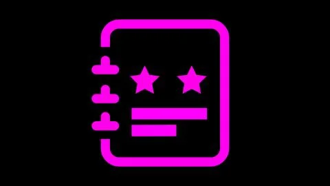Stylized Pink Notebook Icon Stock Illustration