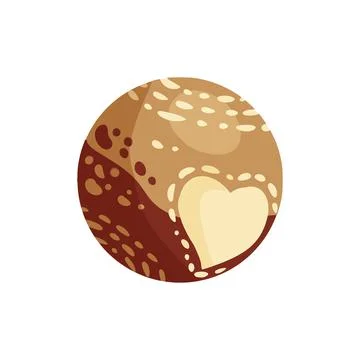 Stylized planet Pluto isolated cartoon vector image. Astronomic logo image. M Illustrazione stock