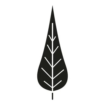 Stylized plant leaf icon for nature concept Stock Illustration