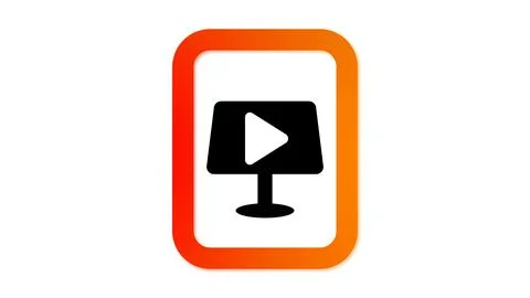 Stylized Play Button Icon Stock Illustration